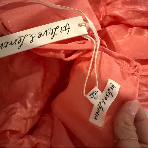 For Love And Lemons Pink Lace-Up Mini Dress NWT $325 - Picture 8 of 8